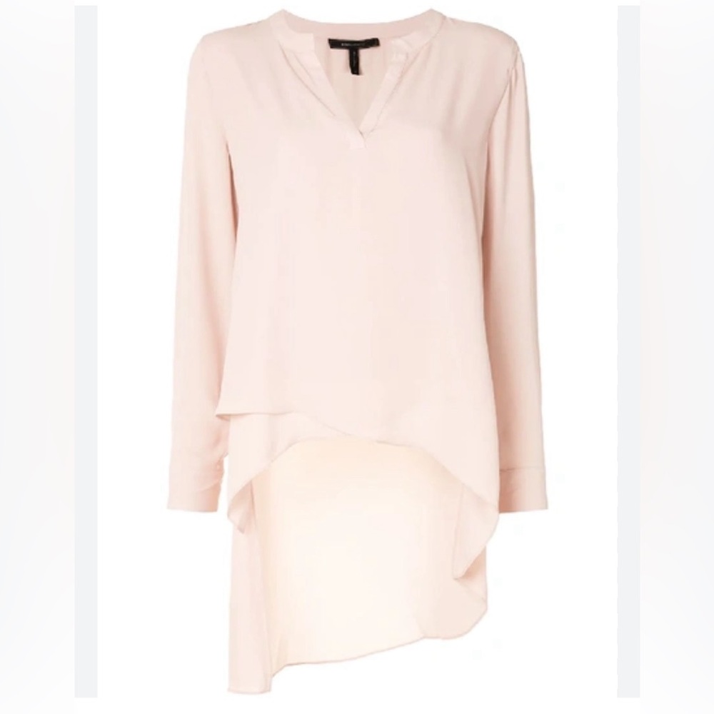 BCBG MAX AZRIA Asymmetric Pink Blouse